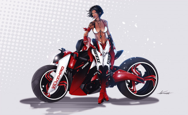 Обои картинки фото рисованное, люди, фон, взгляд, девушка