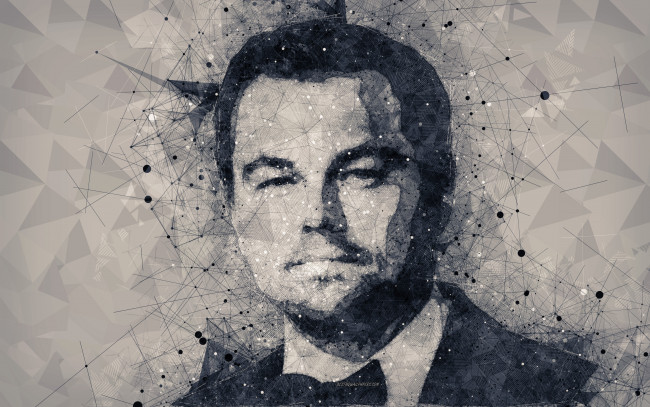 Обои картинки фото леонардо ди каприо, рисованное, люди, лицо, leonardo, dicaprio, звезда, голливуда, американский, актер, геометрическое, искусство, творческий, портрет