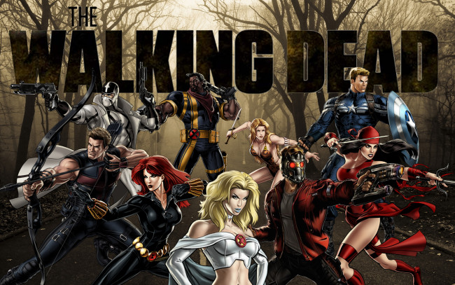 Обои картинки фото рисованное, комиксы, девушки, мужчины, фон, униформа