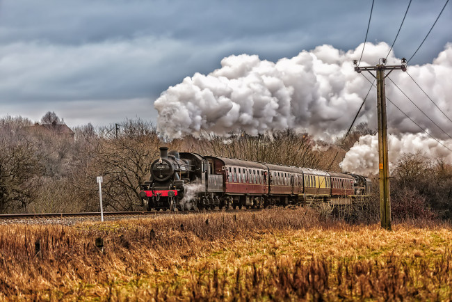 Обои картинки фото техника, паровозы, локомотив, состав