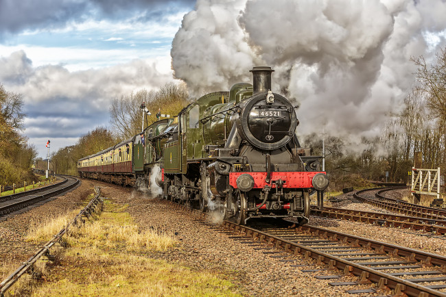 Обои картинки фото техника, паровозы, локомотив, состав