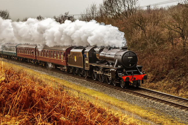 Обои картинки фото техника, паровозы, локомотив, состав