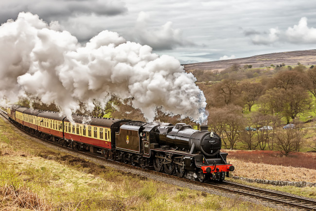 Обои картинки фото техника, паровозы, локомотив, состав