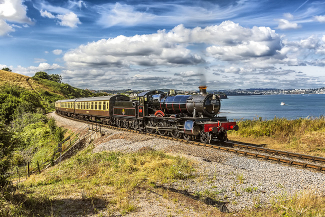 Обои картинки фото техника, паровозы, локомотив, состав