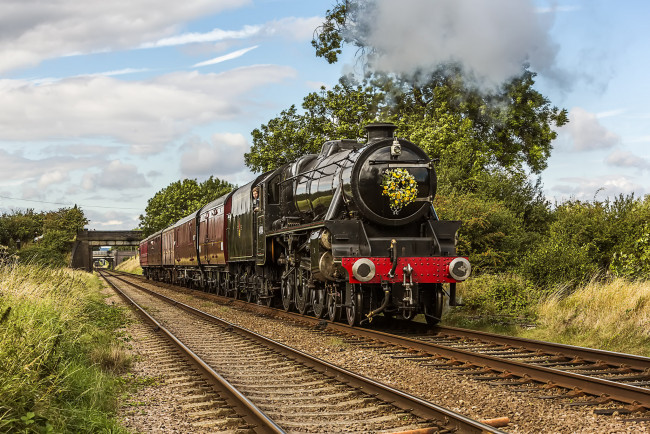 Обои картинки фото техника, паровозы, локомотив, состав