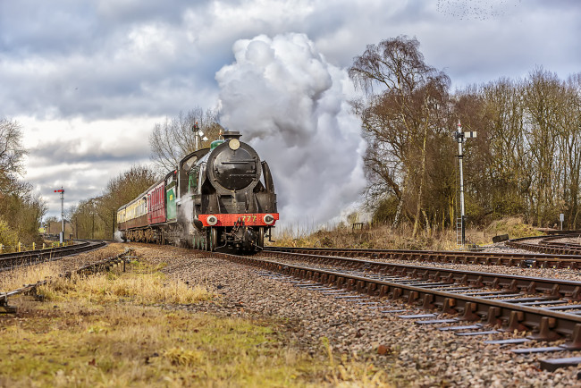 Обои картинки фото техника, паровозы, состав, локомотив