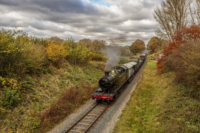 Обои картинки фото техника, паровозы, состав, локомотив