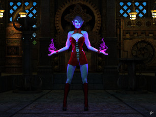 Картинка 3д+графика эльфы+ elves взгляд эльфийка фон