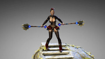 Картинка 3д+графика фантазия+ fantasy девушка взгляд фон