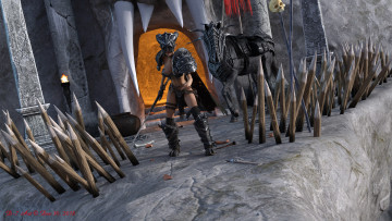 Картинка 3д+графика фантазия+ fantasy фон взгляд девушка