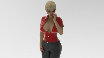 Картинка 3д+графика люди+ people девушка взгляд фон