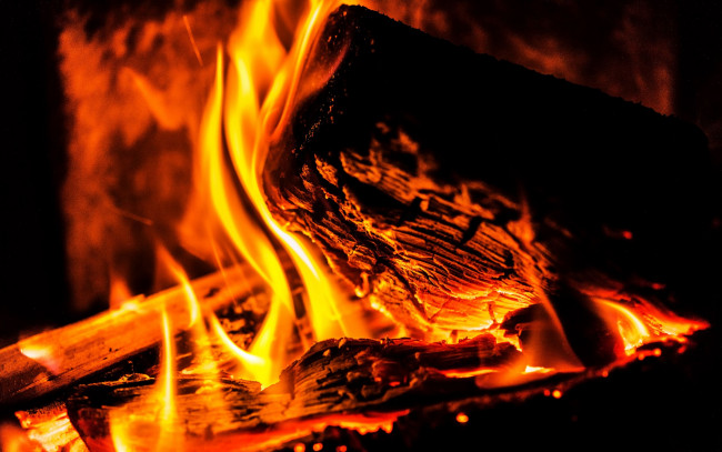Обои картинки фото природа, огонь, костер, поленья