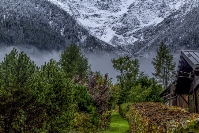 Обои картинки фото природа, горы, туман