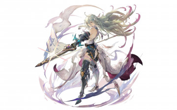 Картинка аниме оружие +техника +технологии девушка меч