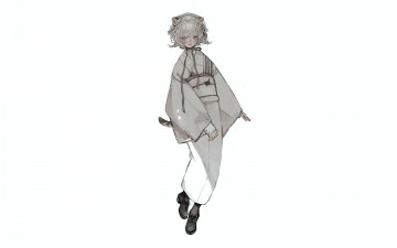 Картинка аниме животные +существа девочка неко ушки хвост