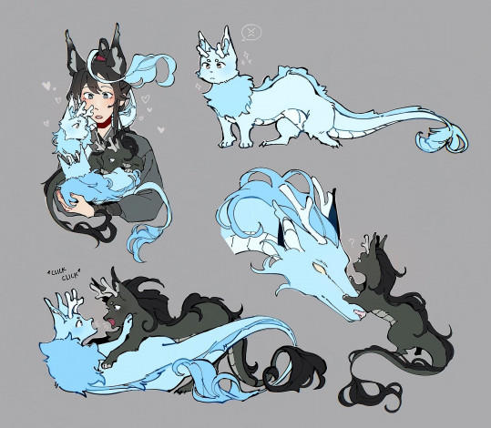 Обои картинки фото аниме, mo dao zu shi, вэй, усянь, лань, ванцзы, драконы