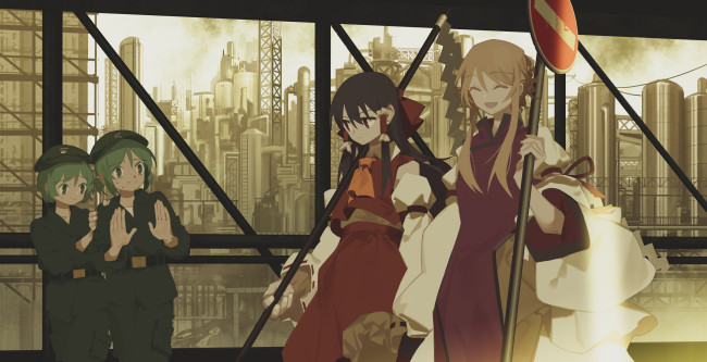 Обои картинки фото аниме, touhou, тоухоу