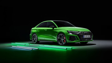 Картинка audi+rs+3+sedan автомобили audi зеленый трубы