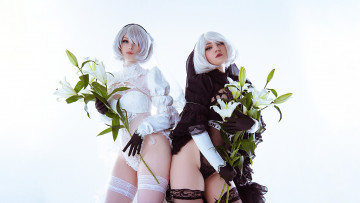Картинка zoe+volf+и+lady+melamori девушки мария+давыдова+ lady+melamory automata nier