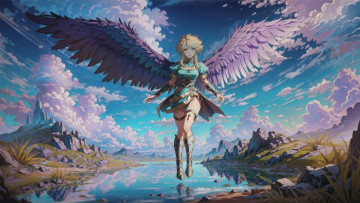 Картинка аниме ангелы +демоны нейросети графика нейроарт ai art нейронные сети рисунки нейро искусство нейрографика graphics neuroart neural networks drawings neuro neurography