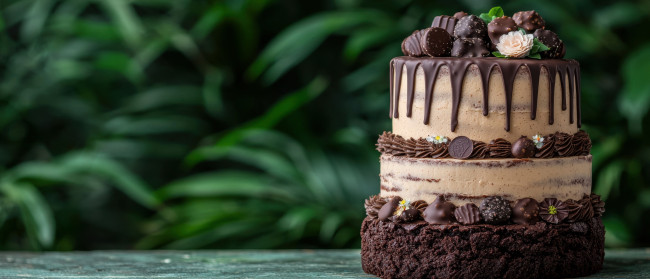 Обои картинки фото 3д графика, еда-, food, торт, шоколадный