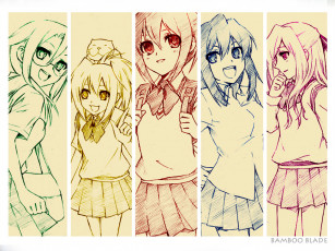 Картинка аниме bamboo blade