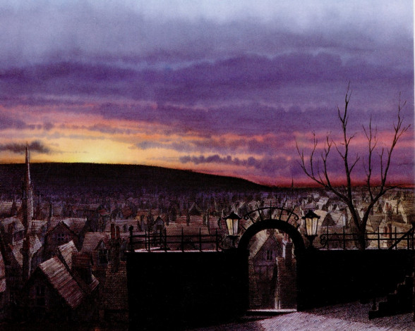 Обои картинки фото рисованные, города