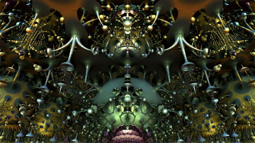 Картинка 3д графика fractal фракталы абстракции