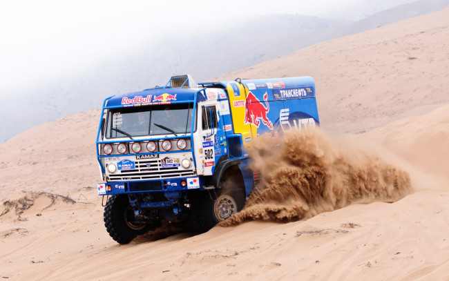 Обои картинки фото спорт, авторалли, камаз