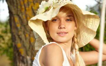 Картинка -Unsort+Лица+Портреты девушки unsort лица портреты шляпка коса