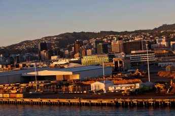 Картинка ве& 769 ллингтон новая зеландия города веллингтон закат река дома