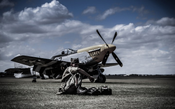 Картинка авиация лёгкие одномоторные самолёты пилот пропеллер north+american+p-51+mustang
