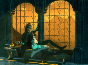 Картинка 3д+графика эльфы+ elves окно взгляд эльфийка