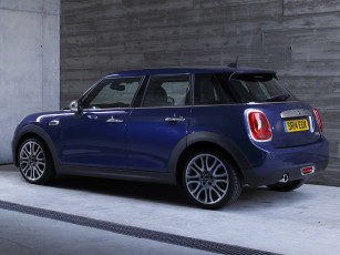 Картинка автомобили mini cooper d 5-door uk-spec 2014г голубой