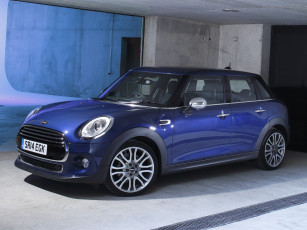 Картинка автомобили mini cooper d 5-door uk-spec 2014г голубой