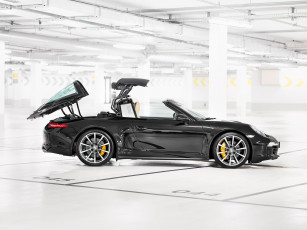 Картинка автомобили porsche темный 991 2014г 4s targa 911