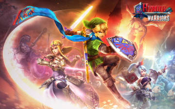 обоя hyrule warriors, видео игры, - hyrule warriors, щит, меч