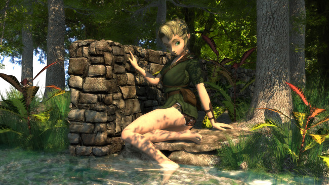 Обои картинки фото 3д графика, эльфы , elves, взгляд, эльфийка