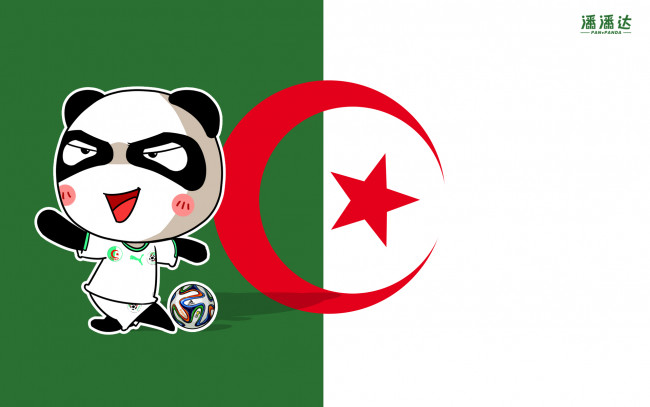 Обои картинки фото спорт, 3d, рисованные, панда, флаг, мяч, чемпионат, бразилия, 2014г