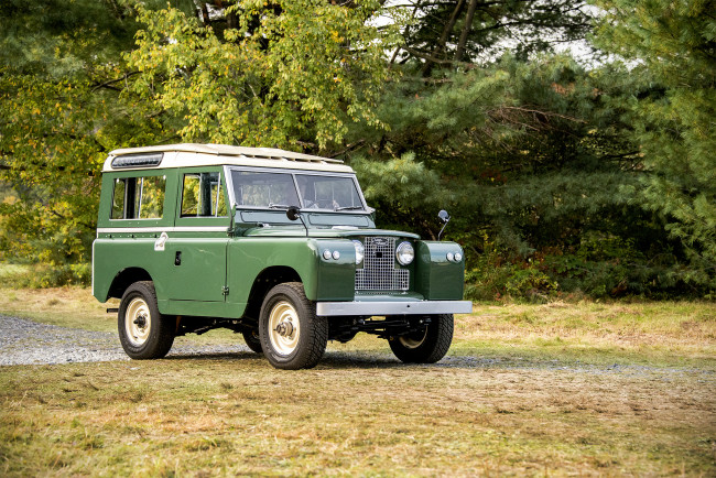 Обои картинки фото land rover series ii, автомобили, land-rover, автопробег, выставка, автошоу