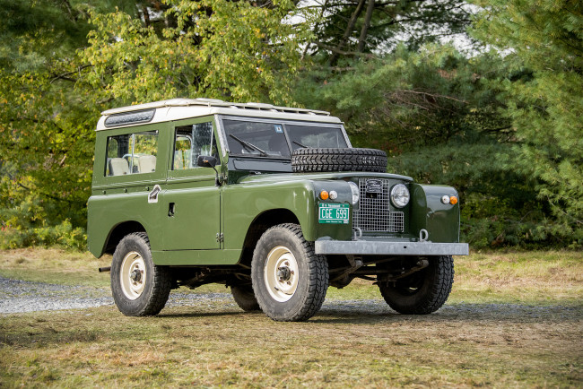 Обои картинки фото land rover series ii, автомобили, land-rover, автопробег, выставка, автошоу
