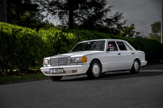 Обои картинки фото mercedes-benz 560sel, автомобили, mercedes-benz, автопробег, автошоу, выставка