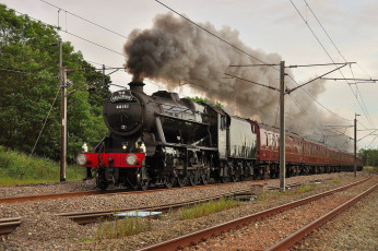 Картинка техника паровозы рельсы дорога паровоз железная