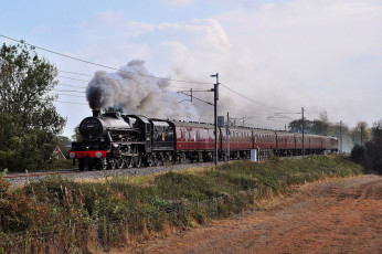 Картинка техника паровозы рельсы дорога железная паровоз