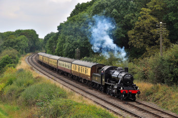 Картинка техника паровозы дорога паровоз рельсы железная