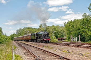 Картинка техника паровозы паровоз рельсы дорога железная