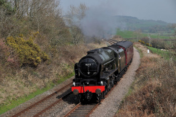 Картинка техника паровозы паровоз рельсы дорога железная