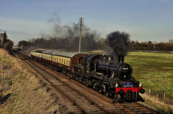 Картинка техника паровозы паровоз рельсы железная дорога