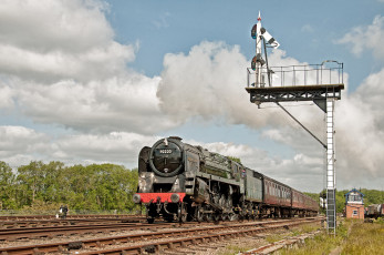 Картинка техника паровозы рельсы дорога паровоз железная