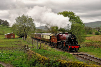 Картинка техника паровозы железная дорога рельсы паровоз